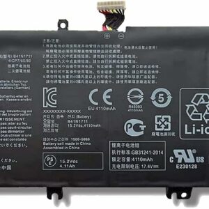 BATTERIE INTERNE POUR PC PORTABLE ASUS ROG STRIX GL503VD /GL703VD SERIES ASUS TUF GAMING FX705 Series / PX 705 Series / TUF 705 Series / TUF 765 Series. 15.2V – 4240 MAH – 64WH   – B41N1711
