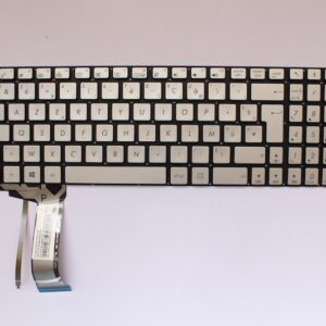 CLAVIER AZERTY POUR PC PORTABLE ASUS N551 ASUS GL Series GL551JW GL552J GL771JM GL771JW GL552 GL552J GL552JX GL552V GL552VL GL552VX RETROECLAIRE COULEUR GRIS