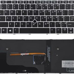 Clavier AZERTY Français POUR PC PORTABLE HP EliteBook 820 G3 – 725 G3 – 725 G4 – 820 G4 – 828 G3 – 828 G4 WITH TRACKPOINT & WITH BACKLIGHT