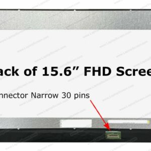 AFFICHEUR 15.6″ LED SLIM 30PINS NARROW NANO SANS FIXATION FULL HD 1920*1080 CONNECTEUR INTEGREE / NV156FHM-N6B