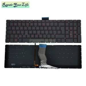 CLAVIER AZERTY FRANCAIS POUR PC PORTABLE HP 15-AB SERIES / 15-BK SERIES / 15-AX SERIES / 15-AN SERIES / 17W WITH BACKLIGHT
