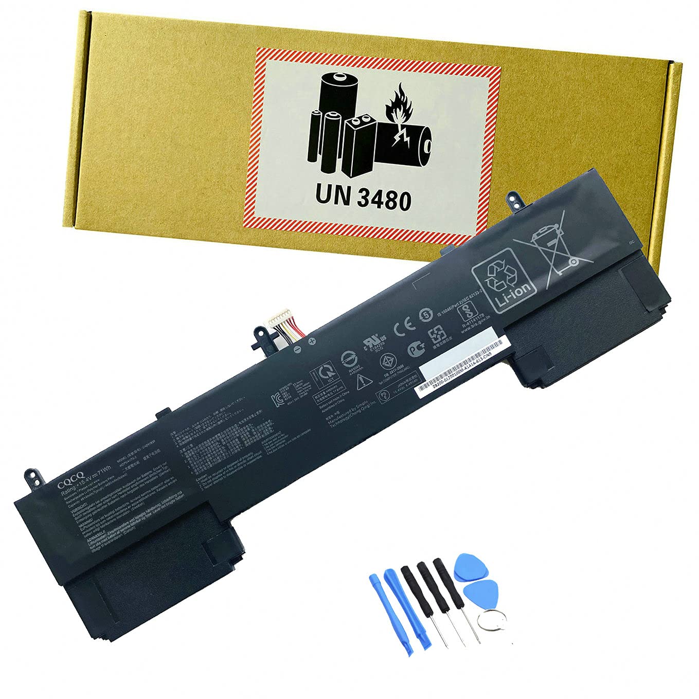 Batterie 71Wh C42N1839 Pour ASUS ZenBook 15 UX533/UX534 - Remplacement, 15.4V, Li-ion