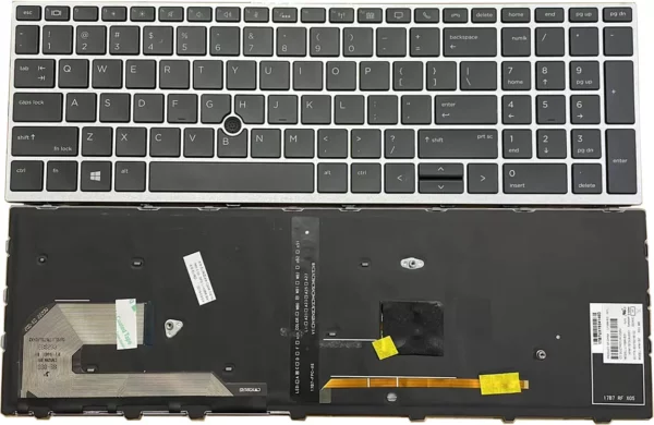 CLAVIER AZERTY POUR PC PORTABLE HP ELITEBOOK  850-G5 855-G5 850-G6 750-G5 755-G5 850-G6 ZBOOK 15U G5 G6 With Backlight With Trackpoint
