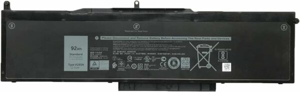 Batterie Interne pour Pc Portable Dell Precision 15 3520 3530 M3520 M3530 Latitude 5580 5590 5591 E5580 E5590 E5591 Series (11.4V 92Wh) VG93N