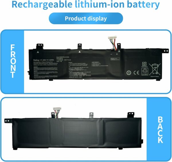 Batterie Interne Pour Pc Portable ASUS VivoBook S14 S432FA S432FL Vivobook S15 S532FA S532FL X432FL X432FLC X532FL X532FLC X532FA S432FA-EB008T S5532FA 32FA-DHH 55 (11,55 V 42WH) C31N1843 – Image 4