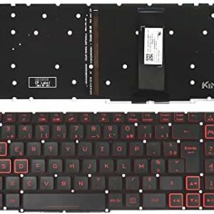 CLAVIER AZERTY POUR PC PORTABLE ACER NITRO 5 AN517-51/AN517-52/AN515-43/N17 N17PG0-K1/N715-52AN515-54 AN515-55 AN515-43 Nitro 7 AN715 51 AN715-51 WITH RED BACKLIGHT