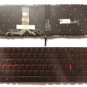 CLAVIER AZERTY POUR PC PORTABLE LENOVO LEGION Y520 – Y530 SERIES avec rétroéclairage Rouge