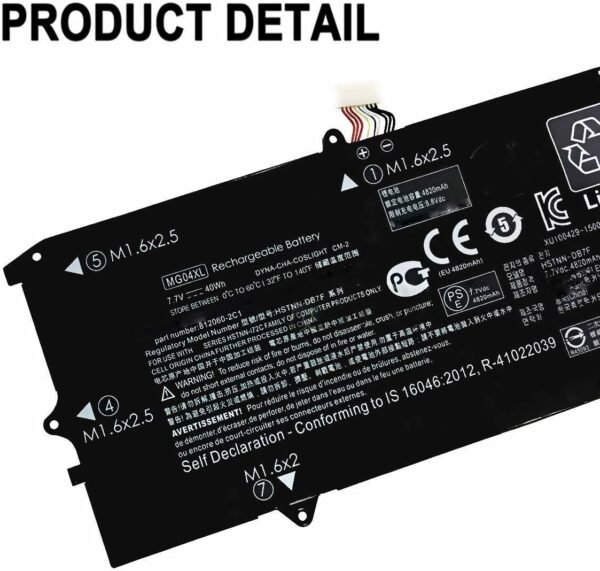 Batterie Interne Pour Pc Portable HP Elite X2 1012 G1 Series (7.7V 40Wh)  MG04XL – Image 3