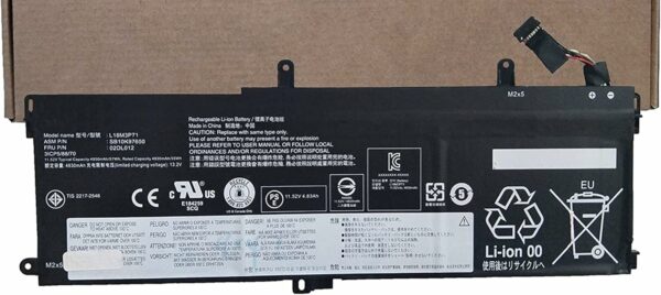 Batterie Interne Pour Pc Portable Lenovo ThinkPad T590 P53S ThinkPad T15 P15s 1st Gen Series 2nd Gen Series  (11.52V 57Wh) - L18L3P71