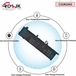 Batterie Interne pour Pc Portable ASUS VivoBook S14 S432 S432FA S432FL Vivobook S15 S532 S532FA S532FL X432FA X432FL X432FLC X532FA X532FL X532FLC S432FA-EB025T S532FA-DH55 S532FL-EB71 Series 11.55V 42Wh –  C31N1843 –