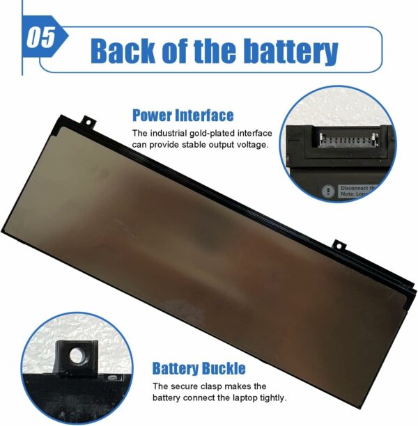 Batterie Interne Pour Pc portable Dell Precision 7330 7530 7540 P74F 7730 7740 P34E Series 7.6V 64Wh  5TF10 – Image 3