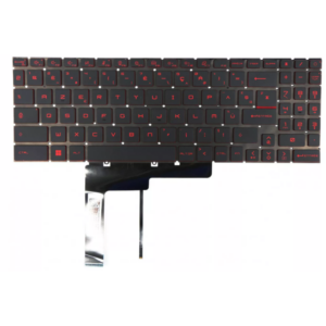 CLAVIER AZERTY POUR PC PORTABLE MSI KATANA GF66 GF76 Pulse GL66 GL76 MS-1582 MS-1583 MS-17L1 MS-17H3 SERIES AVEC LETTRES ROUGES rétroéclairées