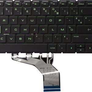 CLAVIER AZERTY POUR PC PORTABLE HP 15 Pavilion Gaming 15-DK 15-EC 15T-DK 15-CR 15-CS AVEC RGB VERT ET rétroéclairé